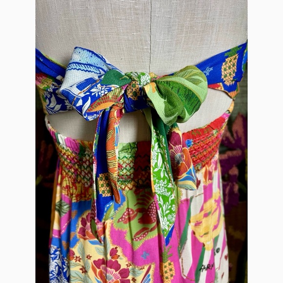 Farm Rio Sunny Mix Midi Dress XS - Picture 13 of 14
